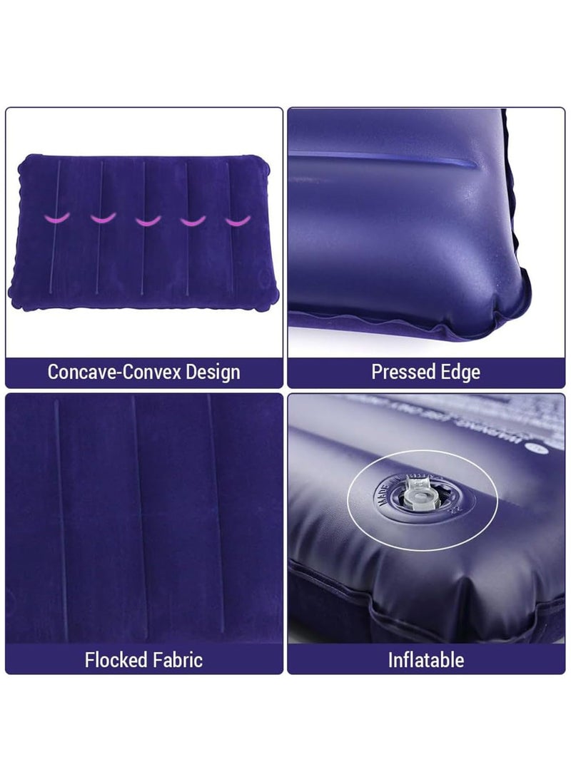 Arona ARONA Neck Pillow for Travel 1Pc Blue Soft Velvet Neck Cushion for Airplane Car Camping Adjustable Foam Support Portable Lightweight Comfort Rest for Car Tourist Sleeping Support  - Image 5