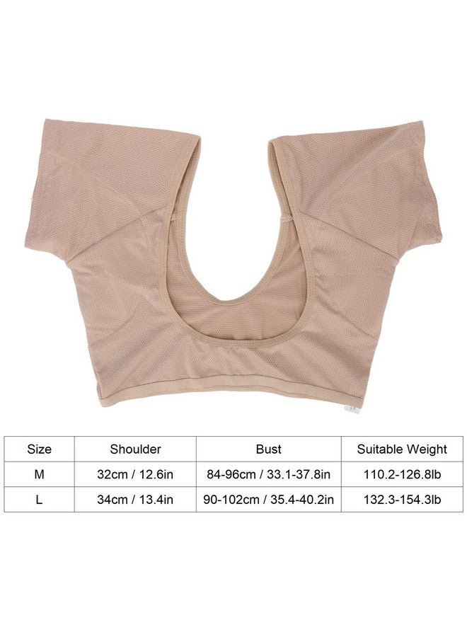yuyte Underarm Sweat Vest, Breathable Mesh 3 Layers Skin Color Underarm Pads, Washable Armpit Sweat Vest For Sports (M) - Image 5