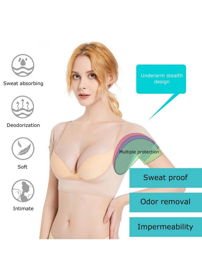 yuyte Underarm Sweat Vest, Breathable Mesh 3 Layers Skin Color Underarm Pads, Washable Armpit Sweat Vest For Sports (M) - Image 4