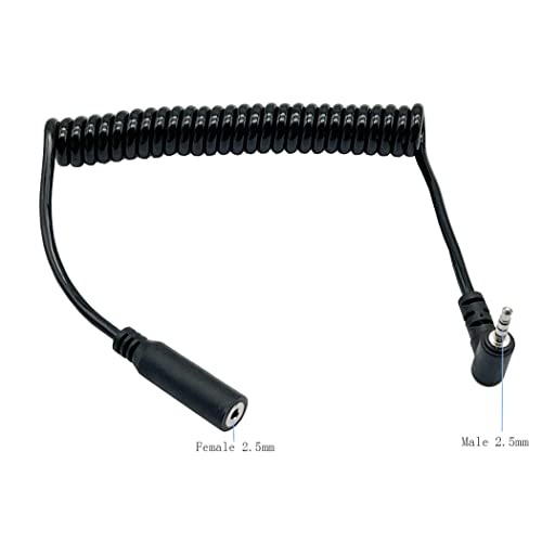 Seadream 2.5mm Coiled Extension Cable 2Pack 2.5mm Right Angled Male to Female Dash Cam Rearview Backup Camera Reverse Car Recorder Cord Extension Retractable Spring Cable,Stretch Length 3.3FT - Image 3