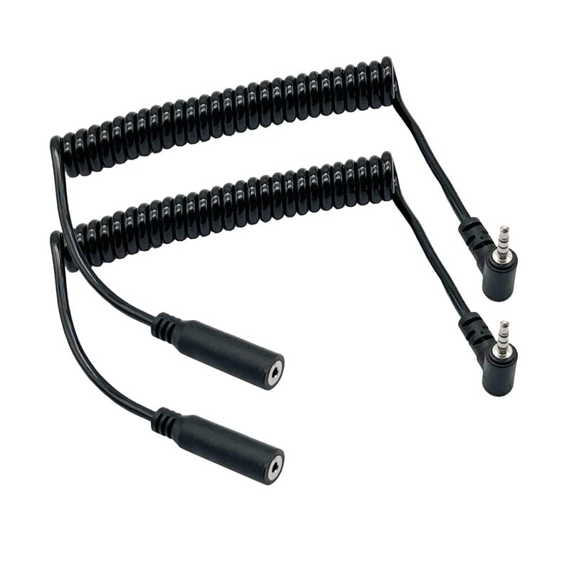 Seadream 2.5mm Coiled Extension Cable 2Pack 2.5mm Right Angled Male to Female Dash Cam Rearview Backup Camera Reverse Car Recorder Cord Extension Retractable Spring Cable,Stretch Length 3.3FT - Image 5