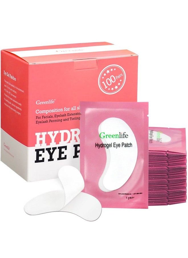 GreenLife 100 Pairs 100% Naturel Eyelash Extension Under Eye Gel Pads Patches Kit Collagen With Aloe Vera Hydrogel Eye Patches Set For Eyelash Extension Supplies Tools 100 Pairs With Box  - Image 2