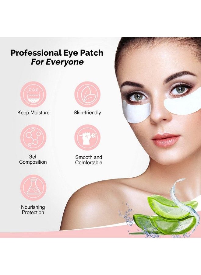 GreenLife 100 Pairs 100% Naturel Eyelash Extension Under Eye Gel Pads Patches Kit Collagen With Aloe Vera Hydrogel Eye Patches Set For Eyelash Extension Supplies Tools 100 Pairs With Box  - Image 5