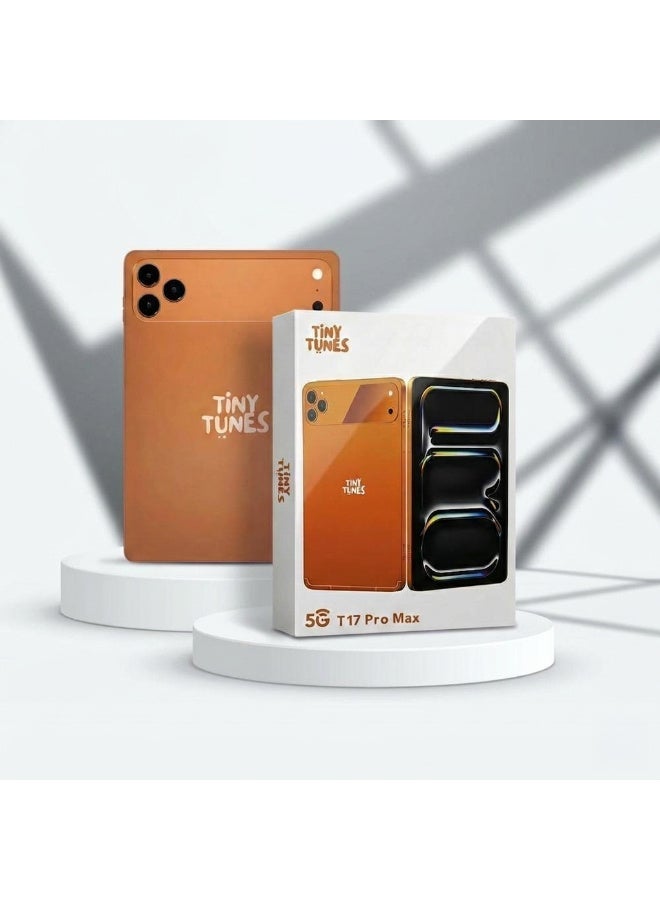 Tiny Tunes T17 Pro Max 5G Smart Tablet PC with 10.1-inch, 24GB RAM, 1TB Storage, Wireless Keyboard & Mouse "Orange" - Image 3
