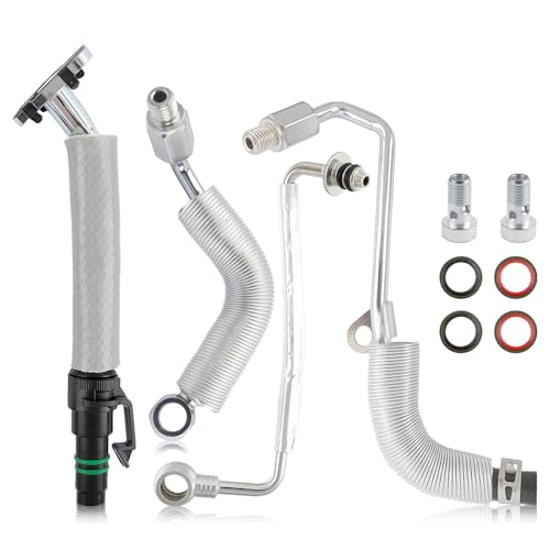 AUTOKAY Turbo Charger Coolant Return Hose Line Fit For Chevy Cruze Sonic Trax for Buick Encore GM14L 4Pcs Turbo Oil Return Drain Oil Feed Pipe Kit 55567067 - Image 1