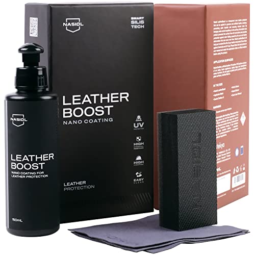 Nasiol Leatherboost Nano Coating for Leather Protection and Conditioner 507 Fl Oz UV Protection Prevent Cracking Or Fading Of Leather Car Interior Care Furnitures Apparel Shoes Boots and More - Image 1