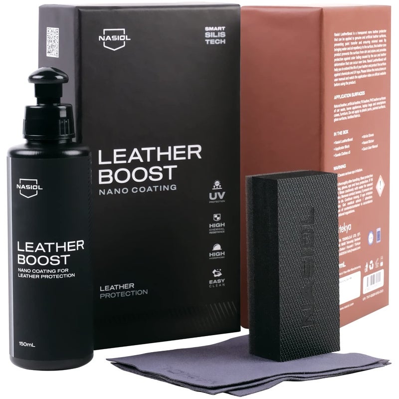 Nasiol Leatherboost Nano Coating for Leather Protection and Conditioner 507 Fl Oz UV Protection Prevent Cracking Or Fading Of Leather Car Interior Care Furnitures Apparel Shoes Boots and More - Image 2