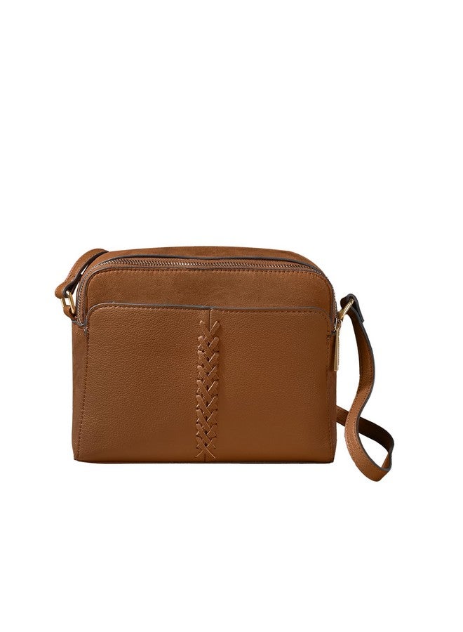 Accessorize London Women's Tan Sling Bag with Adjustable Strap|crossbody sling bag for women stylish|Ladies classic everyday use sling bag | Shoulder bag for woman - Image 1