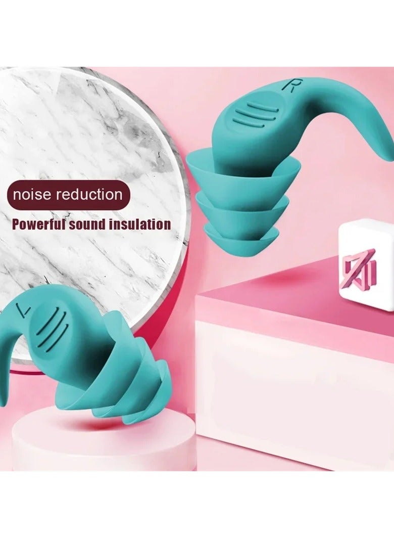 AROAQ Soft Silicone Ear Plugs for Sleeping Sound Insulation Ear Protection Anti-Noise Plugs for Travel Silicone Noise Reduction  - Image 3