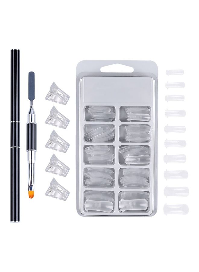 NIBEMINENT 100-Piece Crystal Fake Nails Clear - Image 1