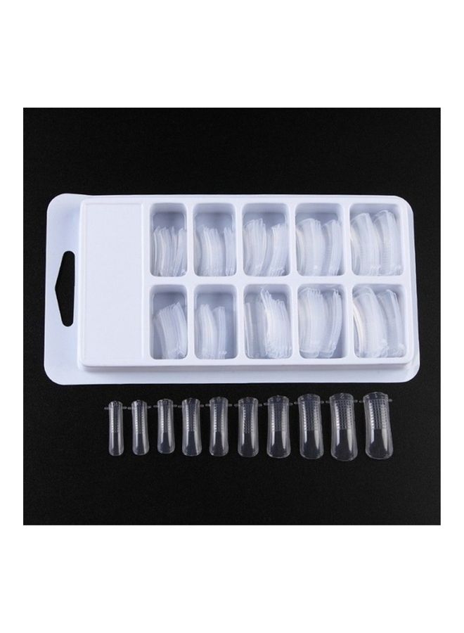NIBEMINENT 100-Piece Crystal Fake Nails Clear - Image 4