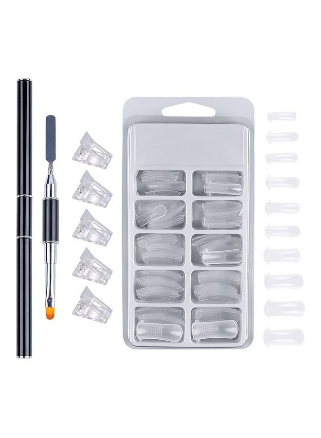 NIBEMINENT 100-Piece Crystal Fake Nails Clear - Image 3