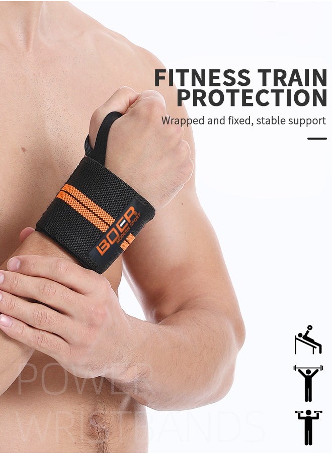 GROIC Wrist Wraps for Weightlifting,19" Professional Grade with Thumb Loops Wrist Support Braces for Working Out, Weight Lifting, Crossfit, Powerlifting, Strength Training, Brace Wrists Avoid Injury  - Image 3