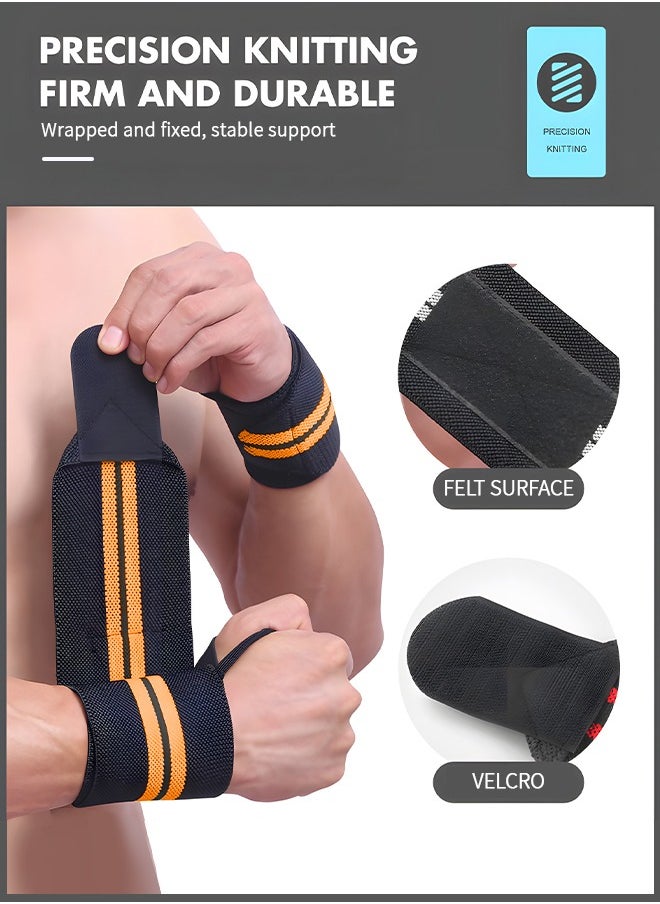 GROIC Wrist Wraps for Weightlifting,19" Professional Grade with Thumb Loops Wrist Support Braces for Working Out, Weight Lifting, Crossfit, Powerlifting, Strength Training, Brace Wrists Avoid Injury  - Image 4
