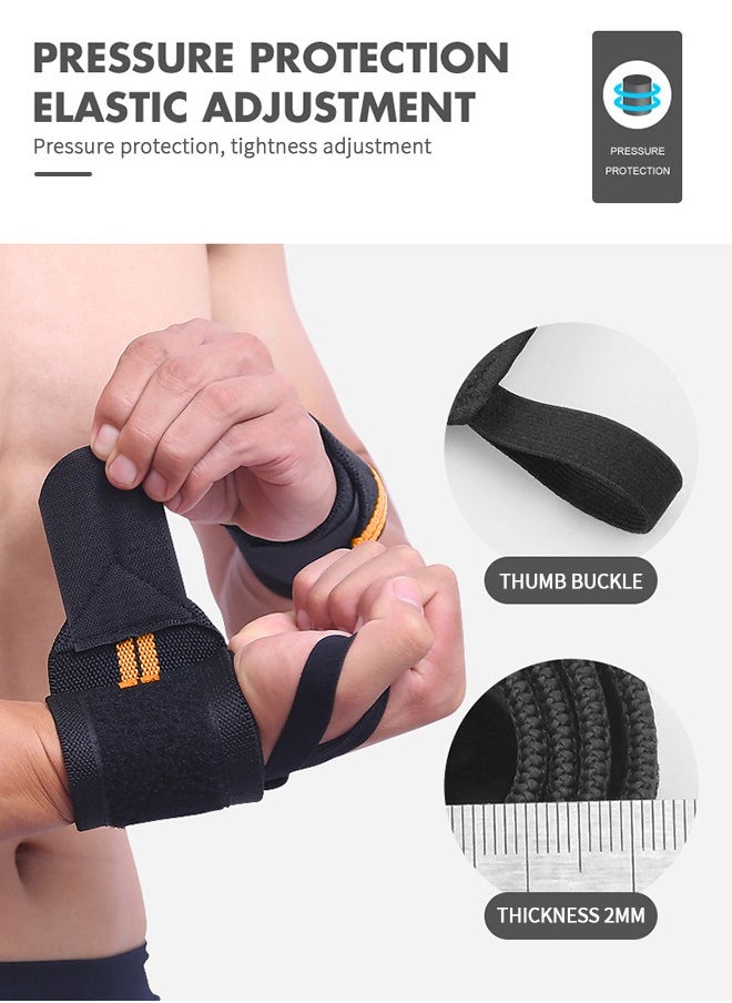 GROIC - Wrist Wraps for Weightlifting,19" Professional Grade with Thumb Loops Wrist Support Braces for Working Out, Weight Lifting, Crossfit, Powerlifting, Strength Training, Brace Wrists Avoid Injury - Image 1