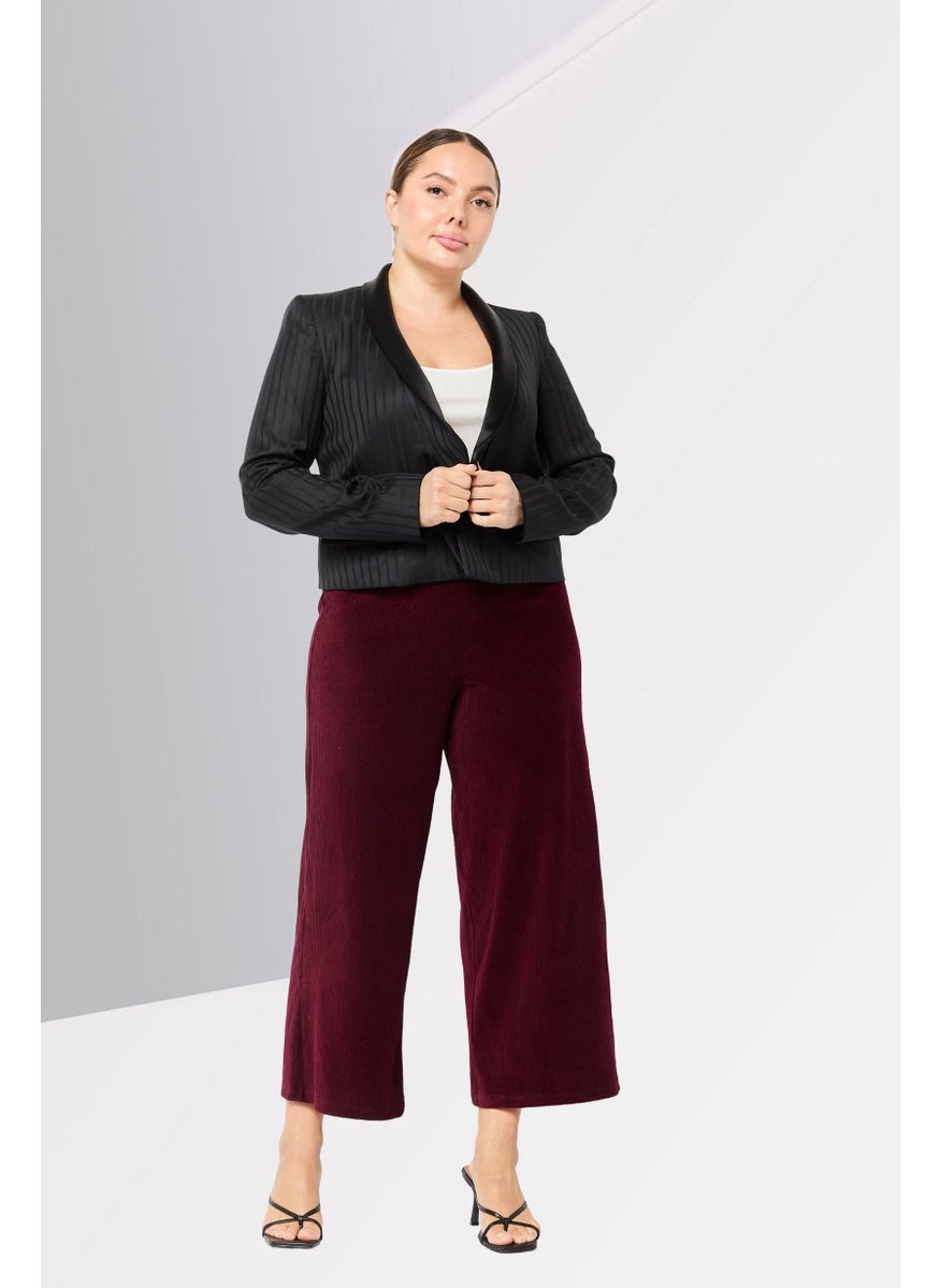 EMPORIO ARMANI Women Regular Fit Stripe Semi Formal Blazer, Black  - Image 4