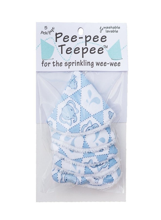 Beba Bean Washable Cotton Pee-Pee Teepees That Shield Baby Boys Pee During Diaper Changes. Makes a Great add-on Gift for a Baby Shower Thanks to its Fun, Gift-Ready Store Packaging. 5 Pack. Elephant - Image 2
