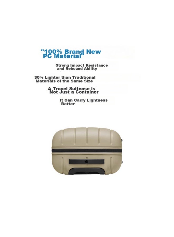 Ito Luggage Neat Suitcase, Trolley Case For Men And Women, Carry-on Luggage, 360° Wheels, Large Capacity, Sand Brown, 20 Inches - Image 2