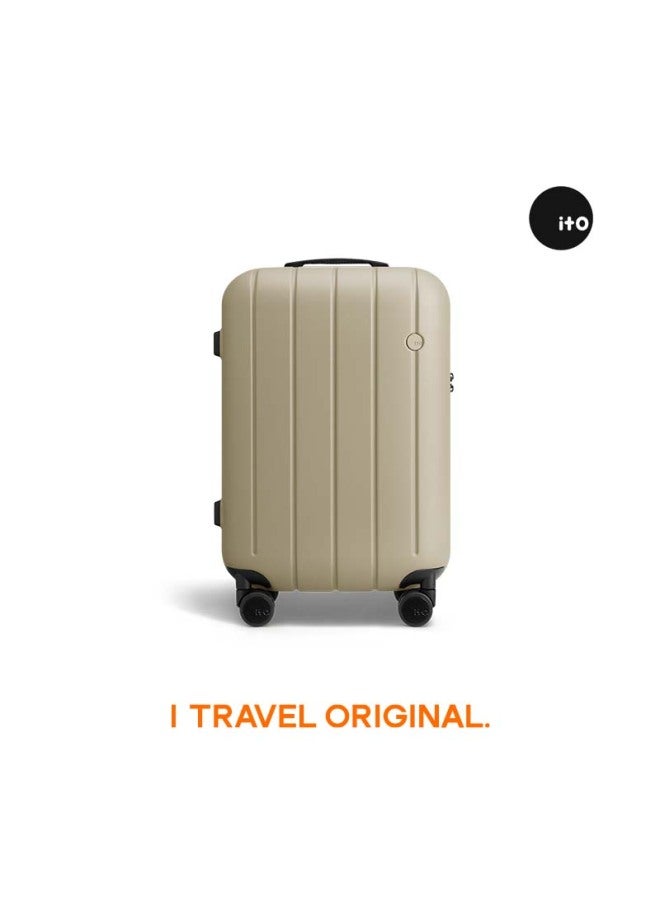 Ito Luggage Neat Suitcase, Trolley Case For Men And Women, Carry-on Luggage, 360° Wheels, Large Capacity, Sand Brown, 20 Inches - Image 1