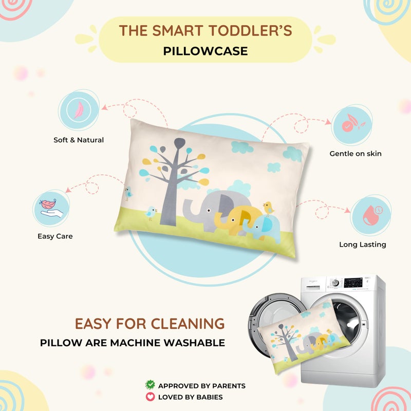 NEW COMERS® Baby Pillow with Super Soft Imported Fabric, 1 Month to 5 Year Kids Pillows, Animal/Cartoon Prints, Kid Pillow for Sleep, Bed Set, Head Shaping, Neck Support-12 x 18 in-203 - Image 5