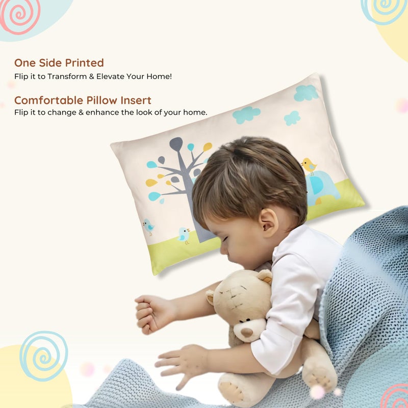 NEW COMERS® Baby Pillow with Super Soft Imported Fabric, 1 Month to 5 Year Kids Pillows, Animal/Cartoon Prints, Kid Pillow for Sleep, Bed Set, Head Shaping, Neck Support-12 x 18 in-203 - Image 4