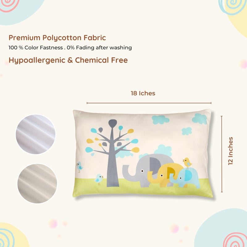 NEW COMERS® Baby Pillow with Super Soft Imported Fabric, 1 Month to 5 Year Kids Pillows, Animal/Cartoon Prints, Kid Pillow for Sleep, Bed Set, Head Shaping, Neck Support-12 x 18 in-203 - Image 2
