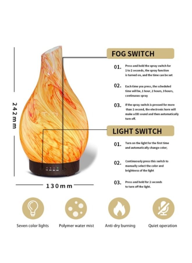 موزع العطور الزجاجي ثلاثي الأبعاد من الحبوب الخفيفة: احتضن الهدوء ورفع مساحتك مع سكون ساحر (قاعدة بنية) - Image 5