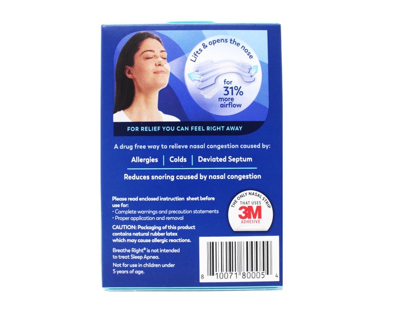 Breathe Right (120 Strips) Breathe Right Nasal Strips Clear Large for Sensitive Skin - Image 5