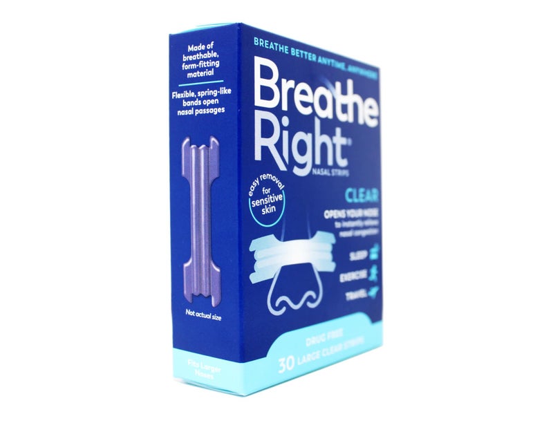 Breathe Right (120 Strips) Breathe Right Nasal Strips Clear Large for Sensitive Skin - Image 3