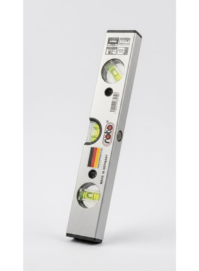 Heavy-Duty 12-Inch Magnetic Spirit Level – Professional Grade 3-Vial Bubble Tool (Vertical, Horizontal, 45°) – Precision Leveling for Construction & DIY - Image 2