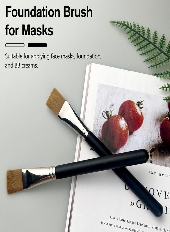 Jaasuee Professional Square Foundation Brush for Liquid Cream Makeup – Premium Flat Face Mask Brush with Soft Synthetic Bristles for Blending Foundation, Concealers, and Emulsion - Image 2