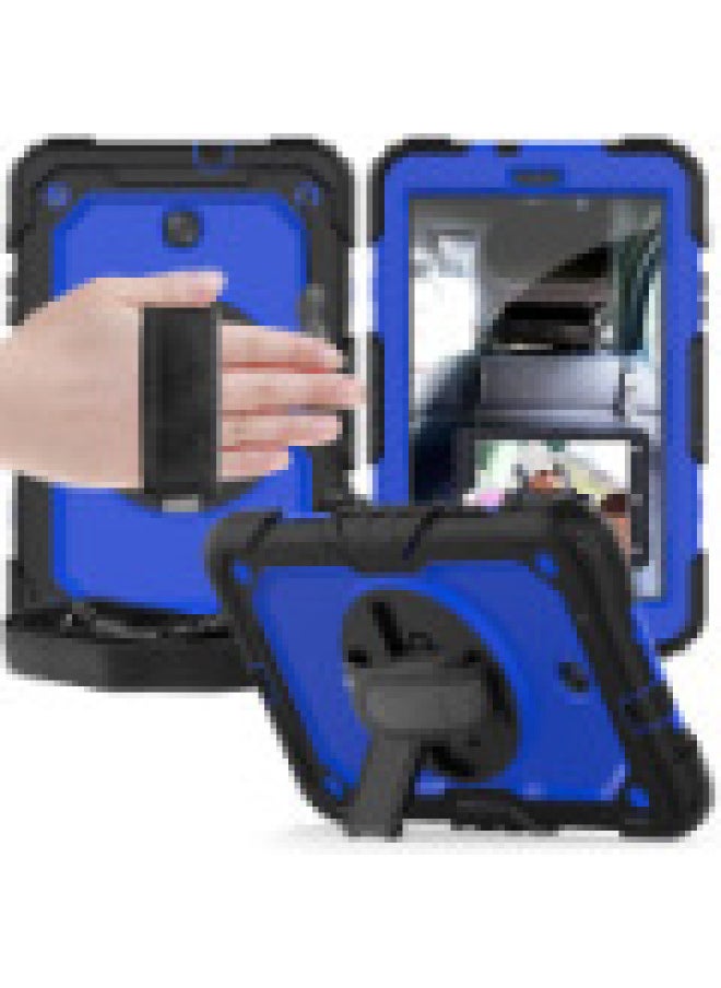 Suitable For 2019 Ipad7 Generation Flat Protective Cover Pro11 Inch 360 Degree Rotating Bracket Handheld Strap 9.7-Color:Black Blue ]-Applicable Model:2018/2017/air2/proipad9.7 (generic)  - Image 1