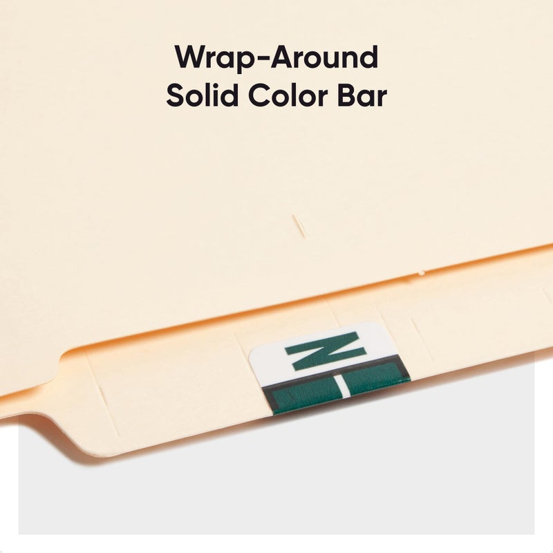 Smead BCCR Bar-Style Color-Coded Alphabetic Label, N, Label Roll, Dark Green, 500 Labels per Roll, (67084) - Image 5