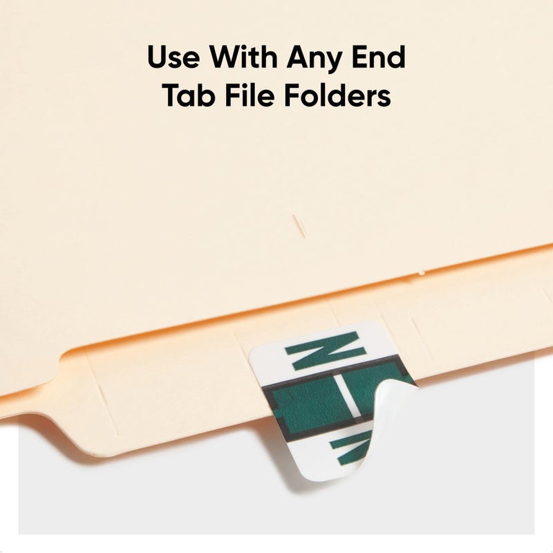 Smead BCCR Bar-Style Color-Coded Alphabetic Label, N, Label Roll, Dark Green, 500 Labels per Roll, (67084) - Image 3