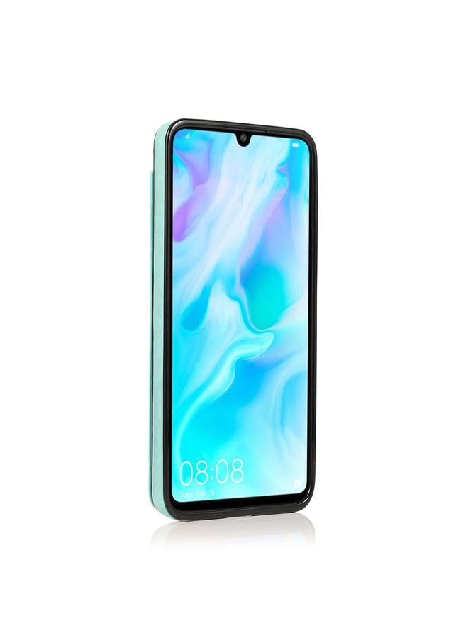 اس-توب جراب لهاتف Huawei P30 Lite بتصميم ماندالا مزدوج الإبزيم مصنوع من البولي يوريثان الحراري والبولي يوريثان الحراري مع فتحات للبطاقات وحامل وإطار للصور - Image 3