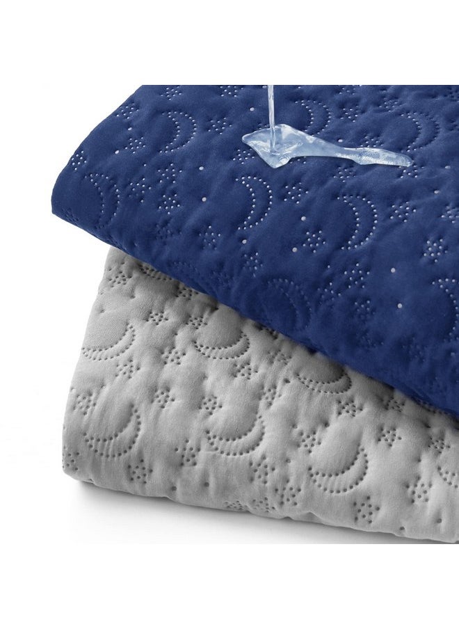 Moonsea Waterproof Pack and Play Mattress Cover 2 Pack, Soft Quilted Pack and Play Mattress Pad Protector 39" X 27", Playpen Mattress Sheet  - Image 1