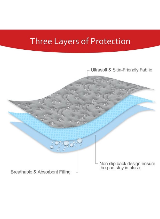 Moonsea Waterproof Pack and Play Mattress Cover 2 Pack, Soft Quilted Pack and Play Mattress Pad Protector 39" X 27", Playpen Mattress Sheet  - Image 4