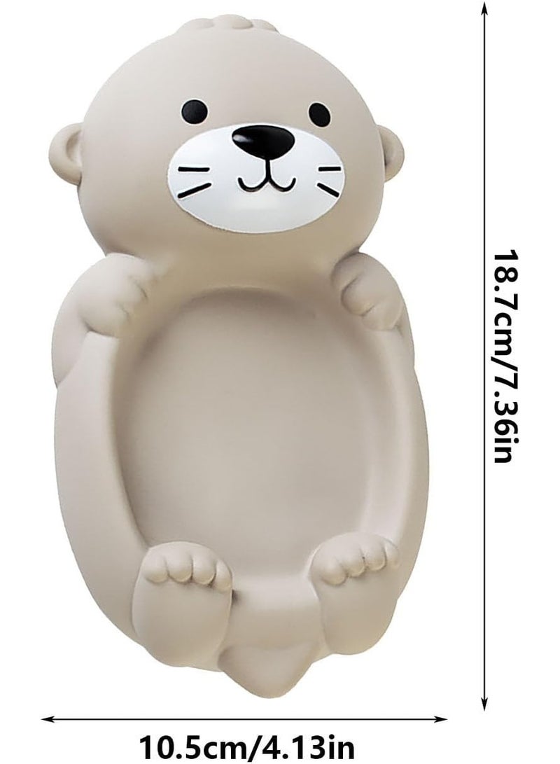 Soofam Sandpit Toy 3 Pieces Otter Bath Toy Easy to Clean Stacking Rubber Bath Toy 1 Mother Otter and 3 Baby Otter Cute Floating Pool Toy - Image 2