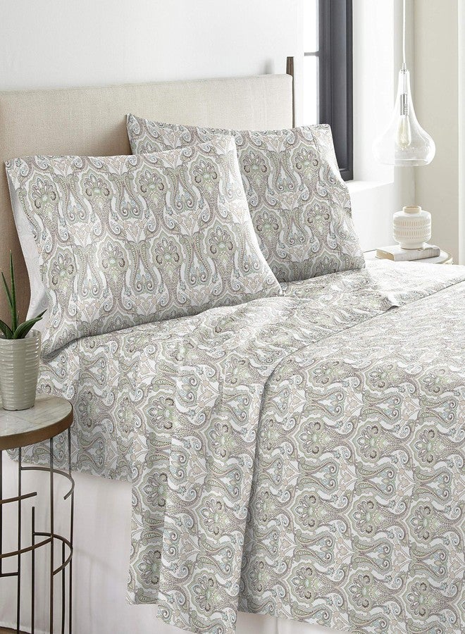 Pointehaven Flannel 170 GSM Sheet Set,Cal King Paisley - Image 2