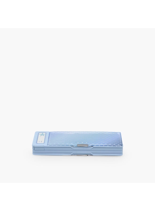 YOLO Pencil Case-Ocean-2 Cmprts- (Plastic) Blue \ 3.8X26X9.5 - Image 1