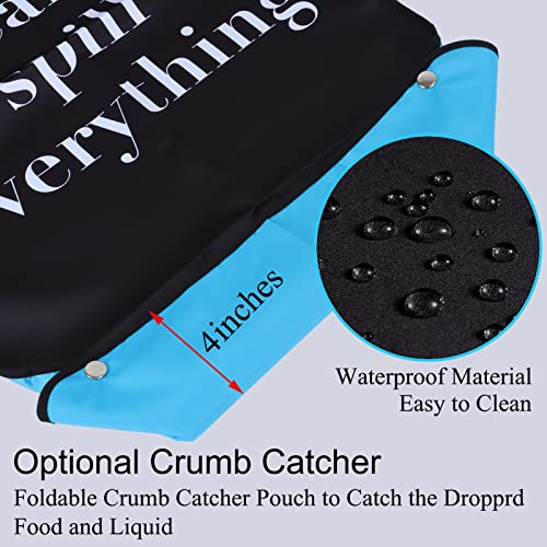 Wentur Funny Adult Bibs for Men Washable Reusable - Waterproof Adult Bibs for Eating with Crumb Catcher - Adjustable Dining Clothing Protectors for Adults Seniors Elderly (1 Pack) - Image 4