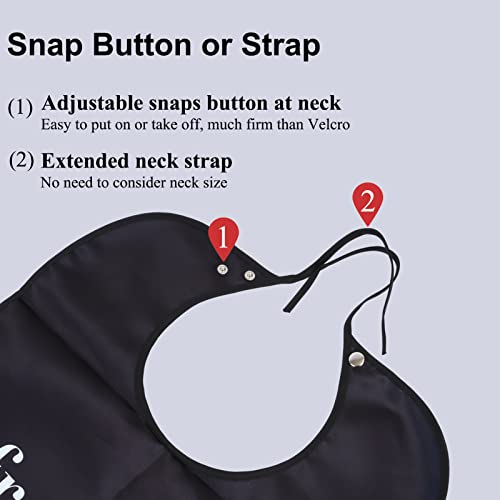 Wentur Funny Adult Bibs for Men Washable Reusable - Waterproof Adult Bibs for Eating with Crumb Catcher - Adjustable Dining Clothing Protectors for Adults Seniors Elderly (1 Pack) - Image 3