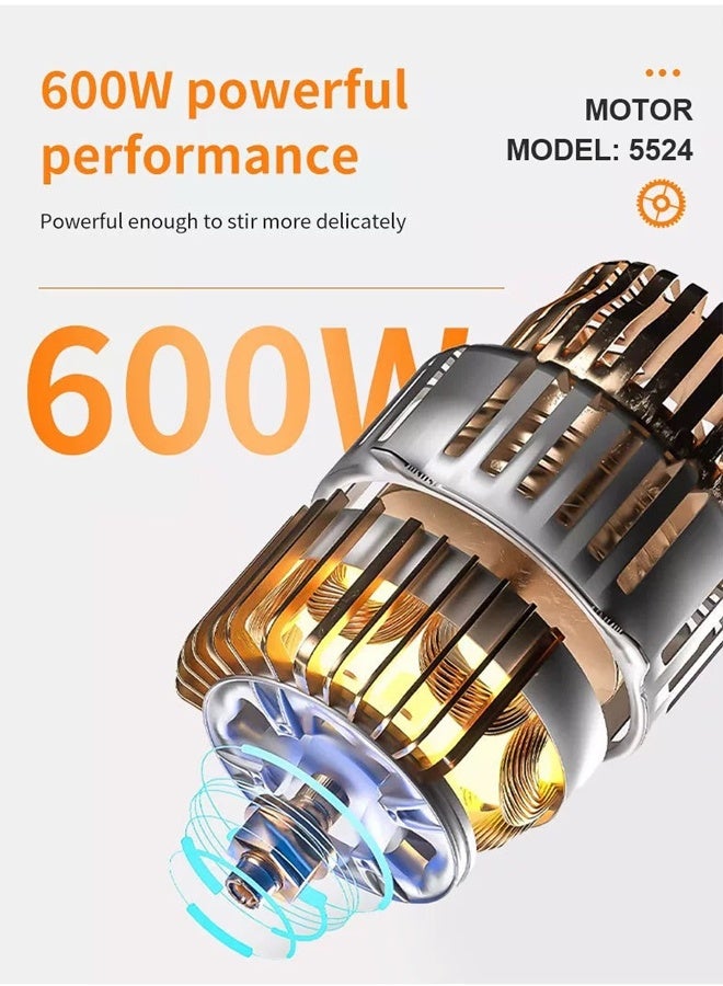 سوكاني خلاط يدوي ، خلاط كهربائي ، خلاط يدوي كهربائي ، خلاط محمول ، مفرمة ، خلاط ، 600 واط وسعة 500 مللي - Image 3