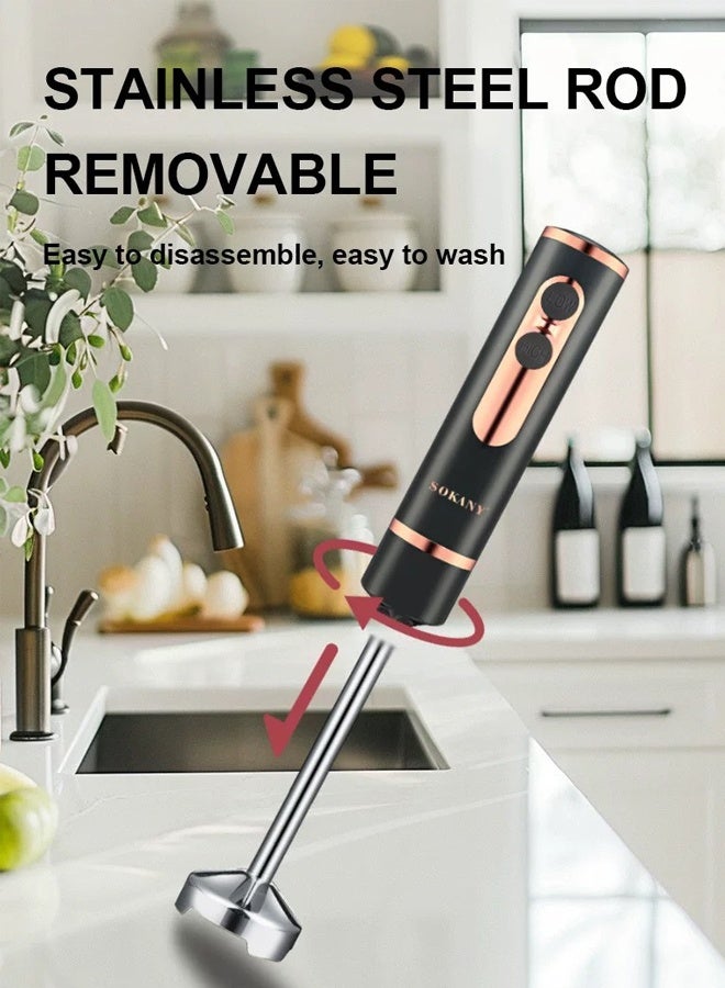 سوكاني خلاط يدوي ، خلاط كهربائي ، خلاط يدوي كهربائي ، خلاط محمول ، مفرمة ، خلاط ، 600 واط وسعة 500 مللي - Image 4