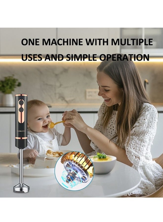 سوكاني خلاط يدوي ، خلاط كهربائي ، خلاط يدوي كهربائي ، خلاط محمول ، مفرمة ، خلاط ، 600 واط وسعة 500 مللي - Image 5