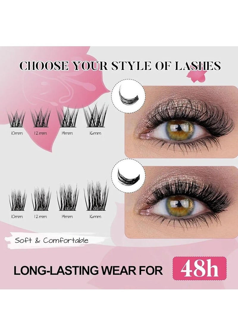 Sugargirl Sugar Girls DIY Lash Extension Kit - 144 Pcs Wisps Multi-Pack - Professional Lash Extensions Effect with Bond, Seal, and Tweezers - Long Lasting Natural Look (Comfortable & Lightweight - Image 2