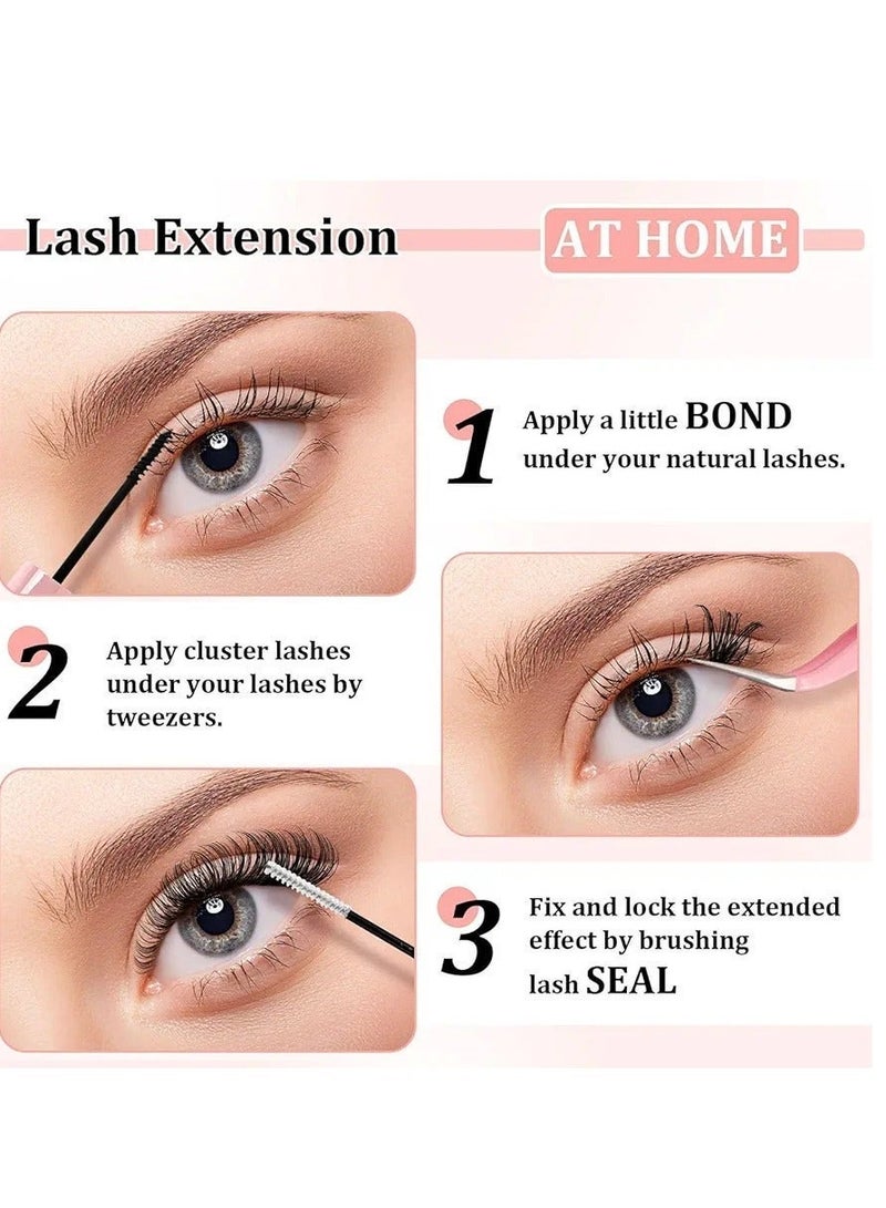 Sugargirl Sugar Girls DIY Lash Extension Kit - 144 Pcs Wisps Multi-Pack - Professional Lash Extensions Effect with Bond, Seal, and Tweezers - Long Lasting Natural Look (Comfortable & Lightweight - Image 3