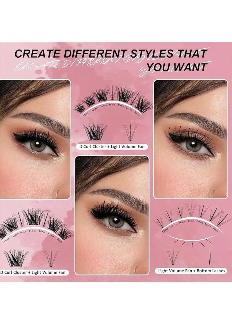 Sugargirl Sugar Girls DIY Lash Extension Kit - 144 Pcs Wisps Multi-Pack - Professional Lash Extensions Effect with Bond, Seal, and Tweezers - Long Lasting Natural Look (Comfortable & Lightweight - Image 4