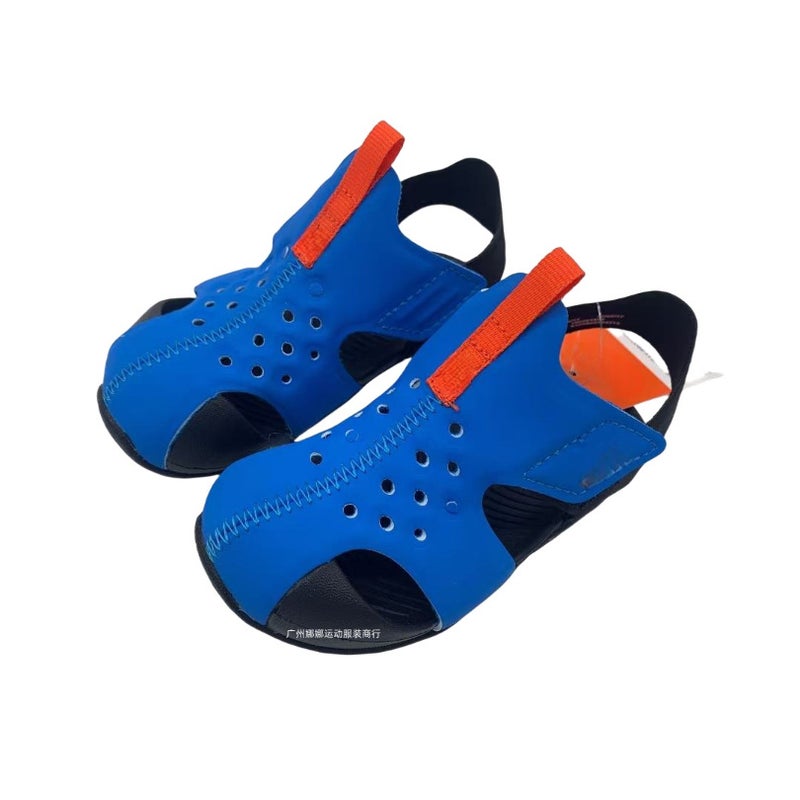 Baby Toe-Protecting Clogs With Velcro Straps, Airplane Sandals, Lightweight And Breathable Children'S Shoes, Direct Sales For Kids - Image 1