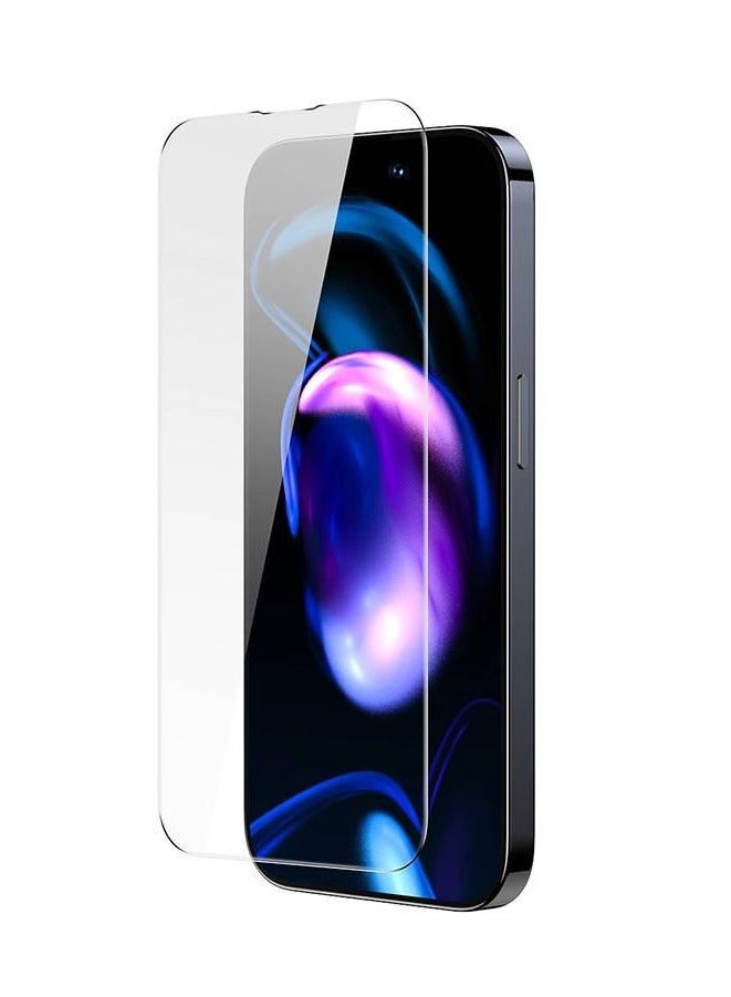 Baseus 0.3mm Privacy Protection All-Tempered-Glass Screen Protector For iPhone 14/iPhone 13/iPhone 13 Pro (Pack Of 2 With EasyStick Film Application Tool And 2 Cleaning Kits) Clear - Image 2